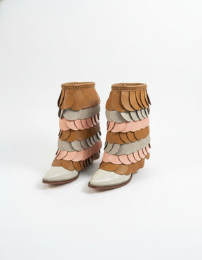 Multicolor Petals Boots