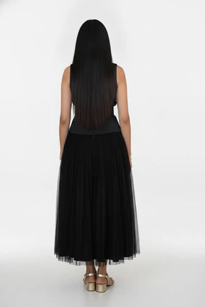 Black On Black Skirt Set - Bold & Classic