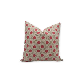 Floral Block Print Thick Linen Cushion Cover - Raaj Bhog