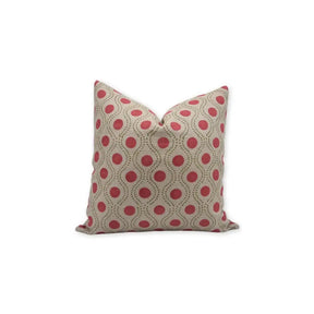 Floral Block Print Thick Linen Cushion Cover - Raaj Bhog