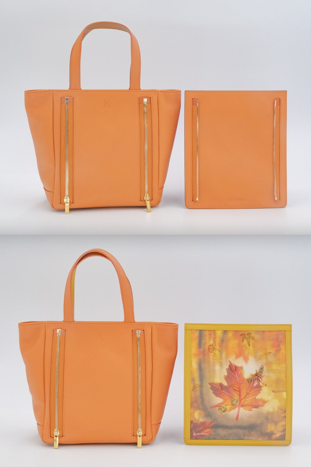 Hand-embroidered Maxi Tote Autumn