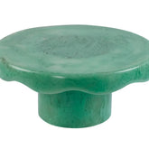Scallop Resin Cake stand, Green- 9.5x4.5 Inches
