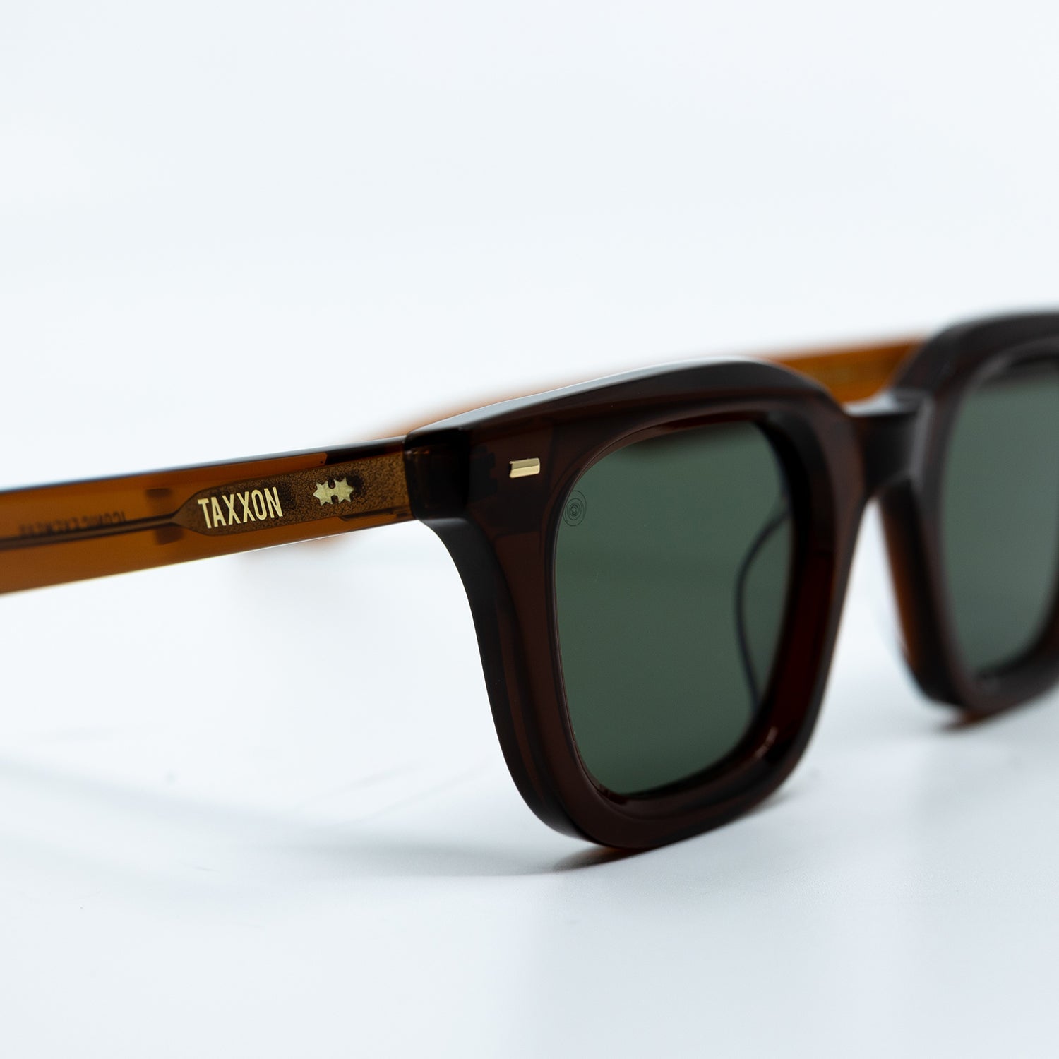 Zid Sunglasses with Brown Frame & Green Lens