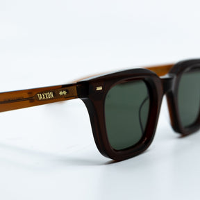 Zid Sunglasses with Brown Frame & Green Lens