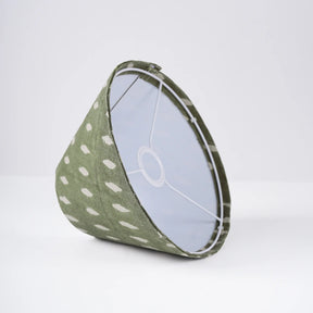 Hand Block Printed Thick Linen Cone Lampshade - Omji