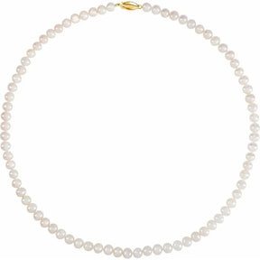 Panache Cultured Freshwater Pearl 18" Necklace in 14K Gold
