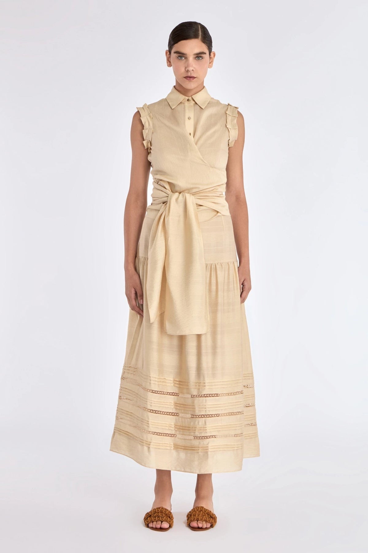 Harlow Sleeveless Wrap Blouse