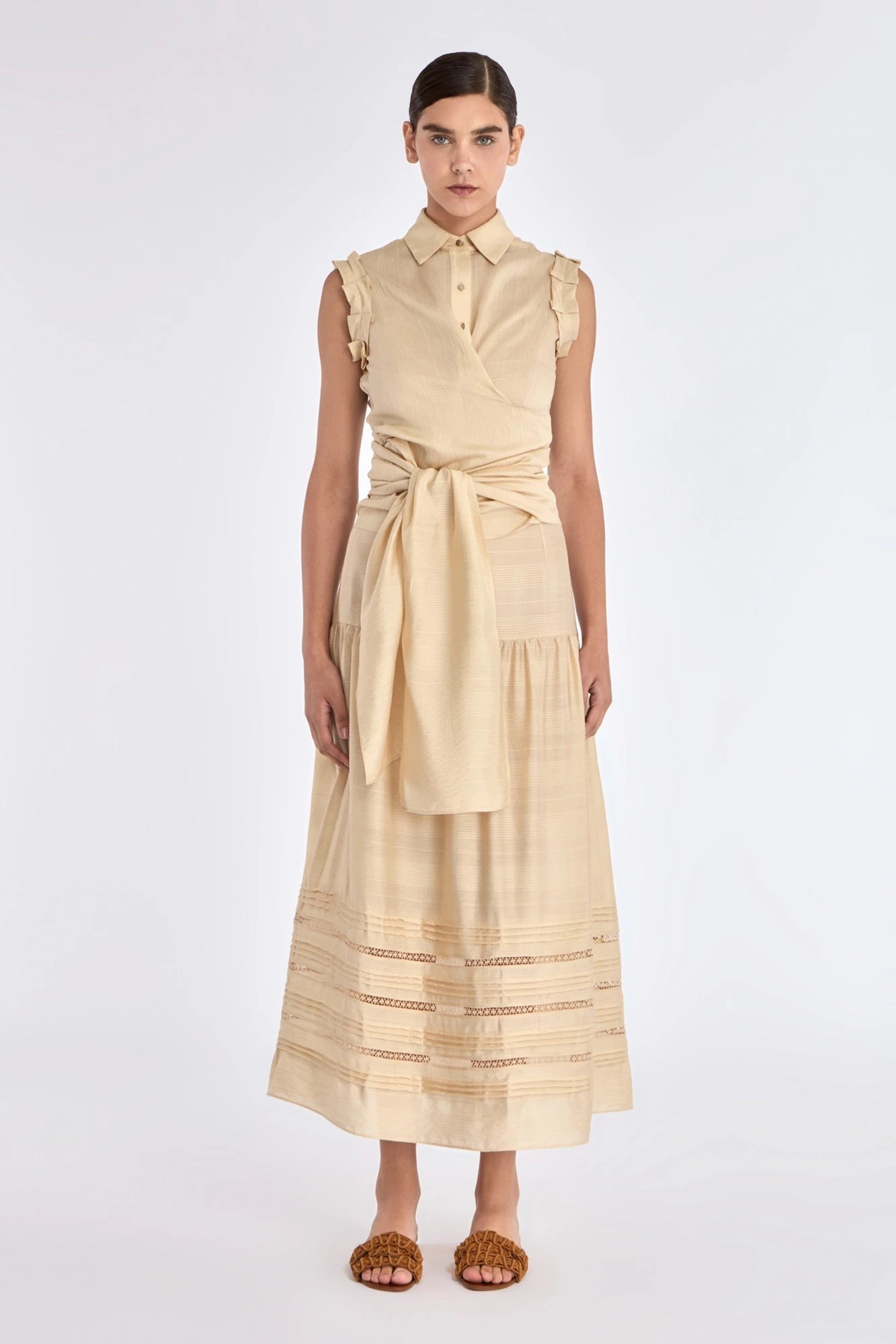 Harlow Sleeveless Wrap Blouse