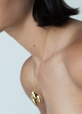 Figure Charm Gold Necklace