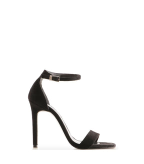 Elegant Goat Suede Heeled Sandals Bar10