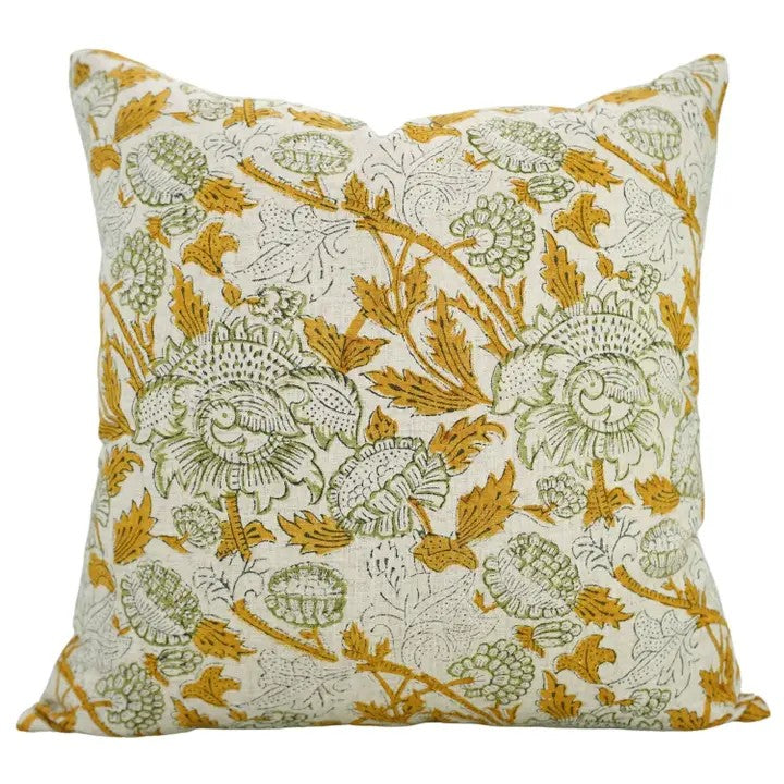 Unique Hand Block Print Viscose Linen Pillow Cover- Aakash
