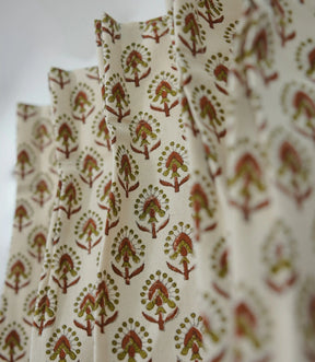 Gurukul Handmade Block Print Cotton Curtain