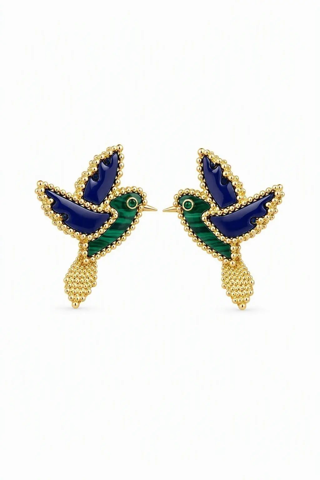 The Verdant Hummingbird Earrings
