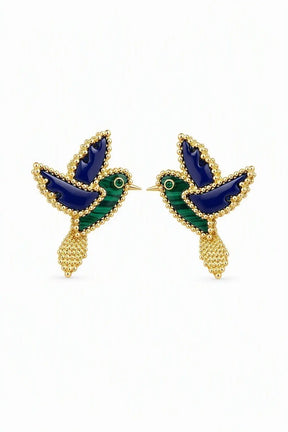 The Verdant Hummingbird Earrings