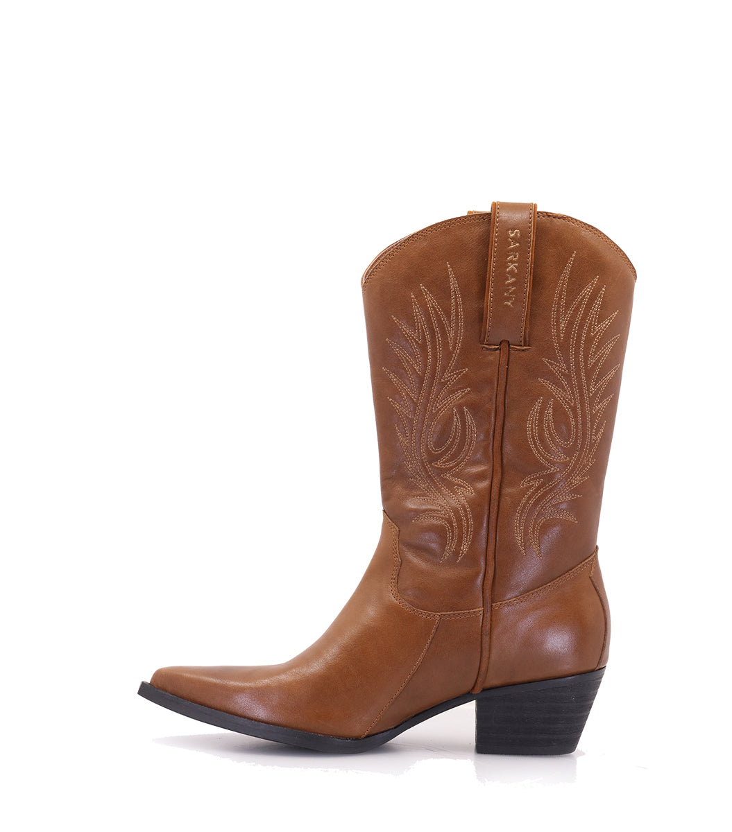Stylish Texan Leather Boots Frant