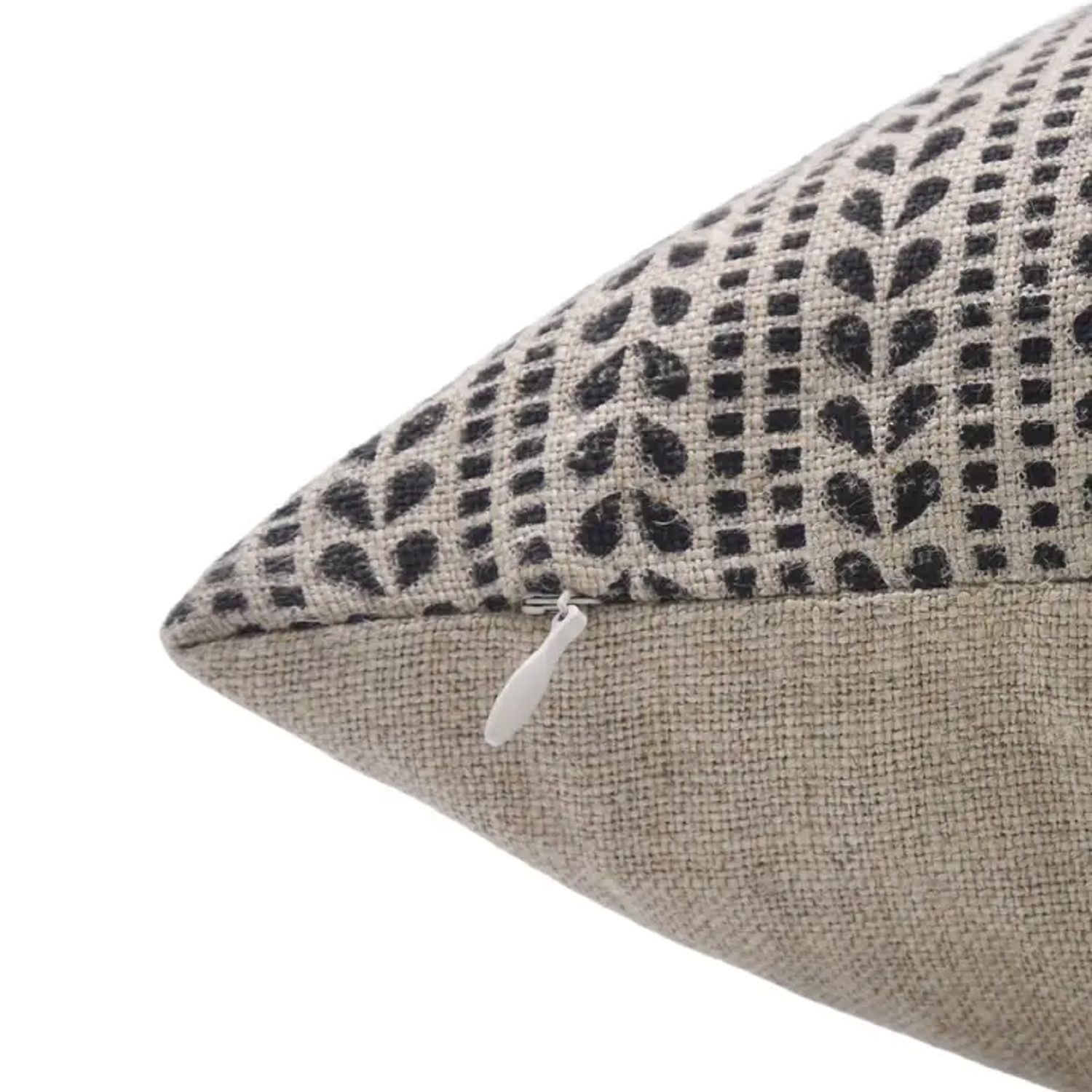 Classic Block Printed Thick Linen Pillow Cover -Ratanbel