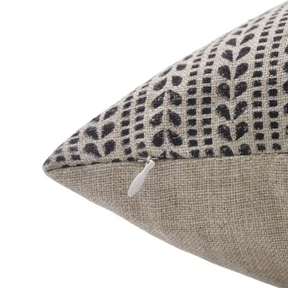 Classic Block Printed Thick Linen Pillow Cover -Ratanbel