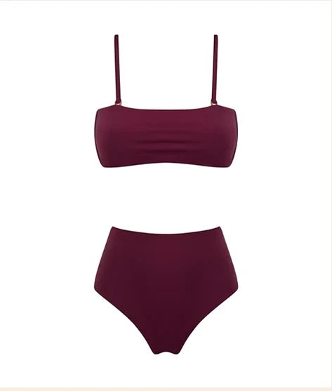 The Naomi Burgundy Bikini Set