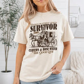 Raised On Street Lights 1900s Carriage Graphic T-Shirt | Ivory Funny Nostalgia Cotton Tee