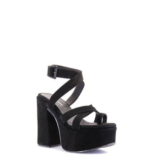 Stylish Black Suede Platforms Ross