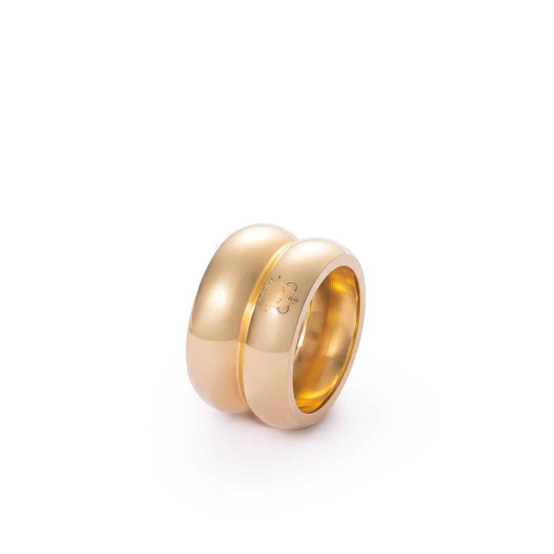 Òpẹ́ Ring – Wide Gold Band