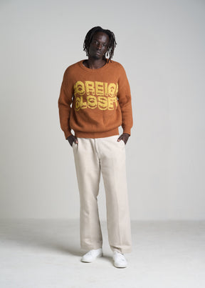 Unisex Chestnut Signature Knit Sweater
