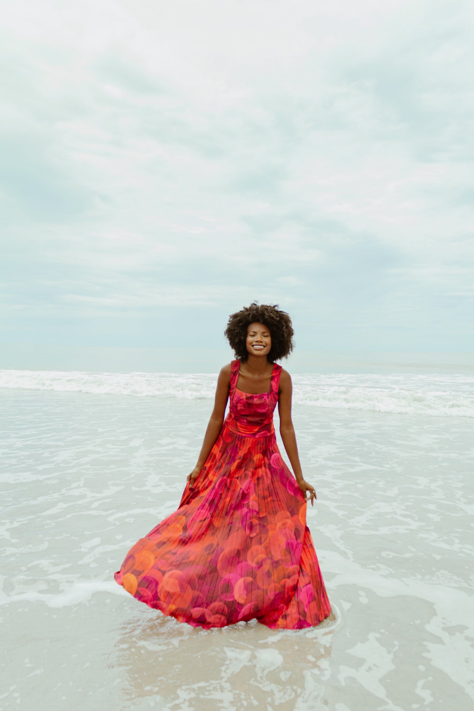 Free Pleated Rhythm of Colors Skirt