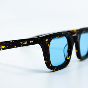 Zid Sunglasses with Tortoise Frame & Light Blue Lens