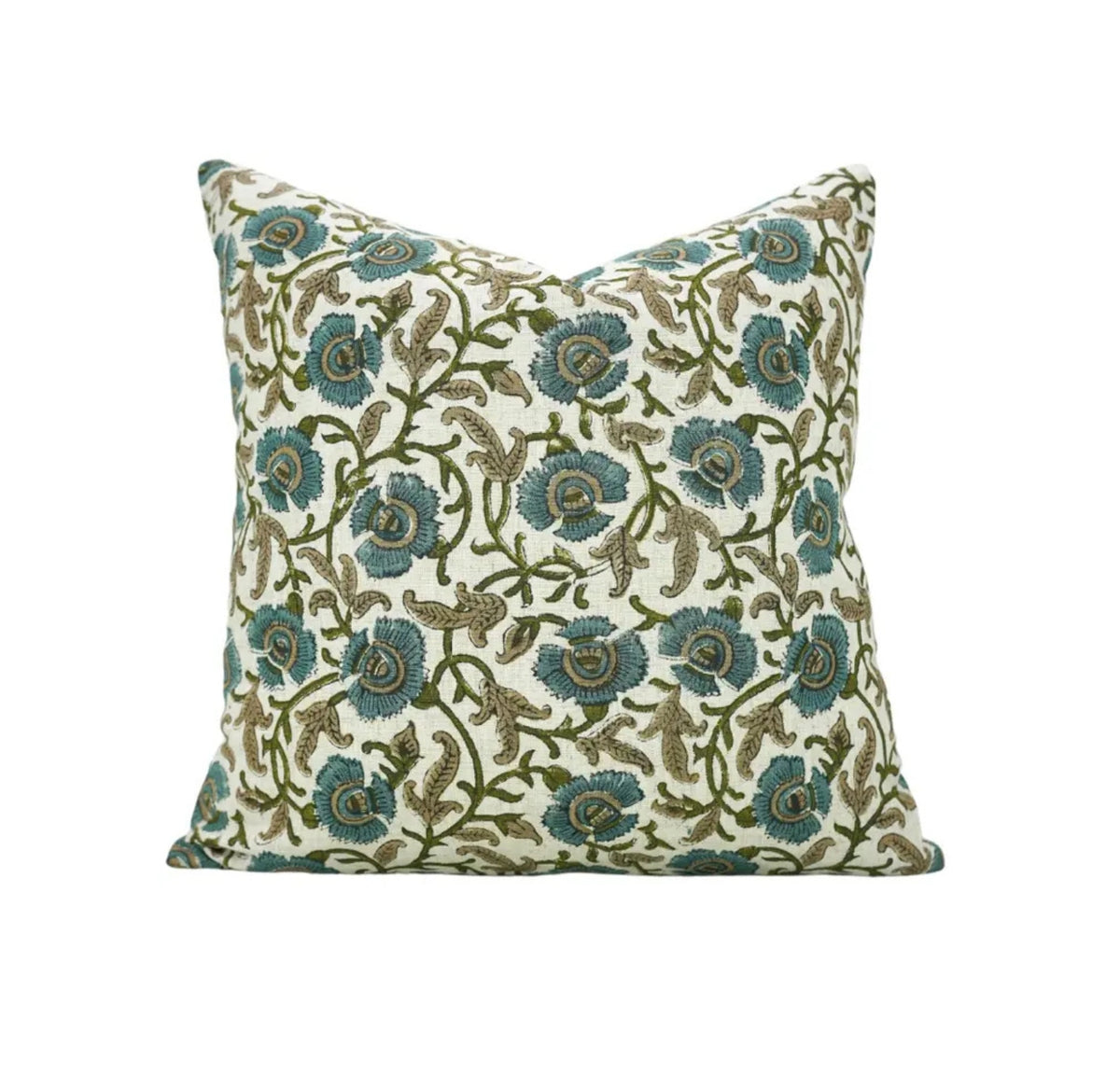 Home Decor Floral Desgin Viscose Linen Pillow Cover - Vasundhra