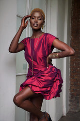 Ms Rose Ruffle Mini Dress