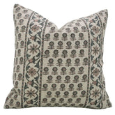 Boho Block Print Thick Linen Cushion Cover - Anamika Border