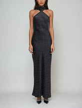 Léonie Halter Polka-Dot Satin Gown