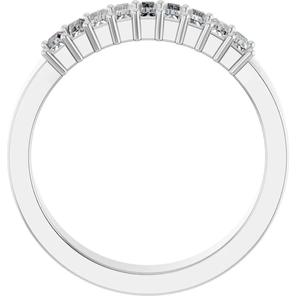 1/2 CT Lab-Grown Baguette Diamond Band in 14K Gold