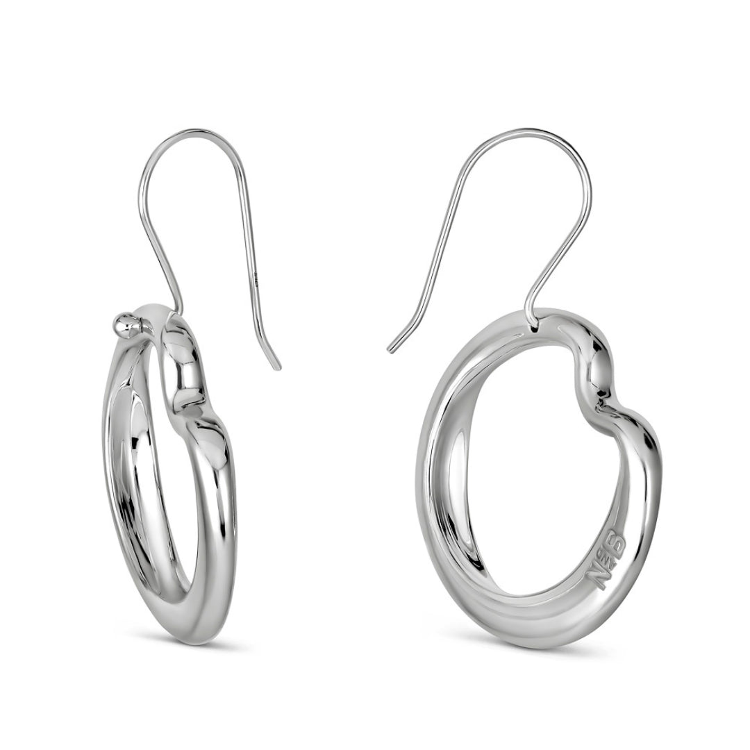 Tufa Drop Earrings - Silver