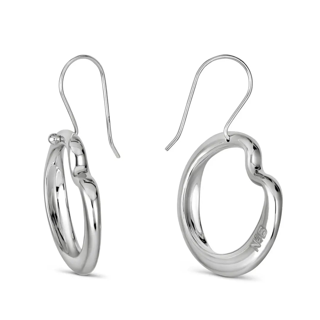 Tufa Drop Earrings - Silver