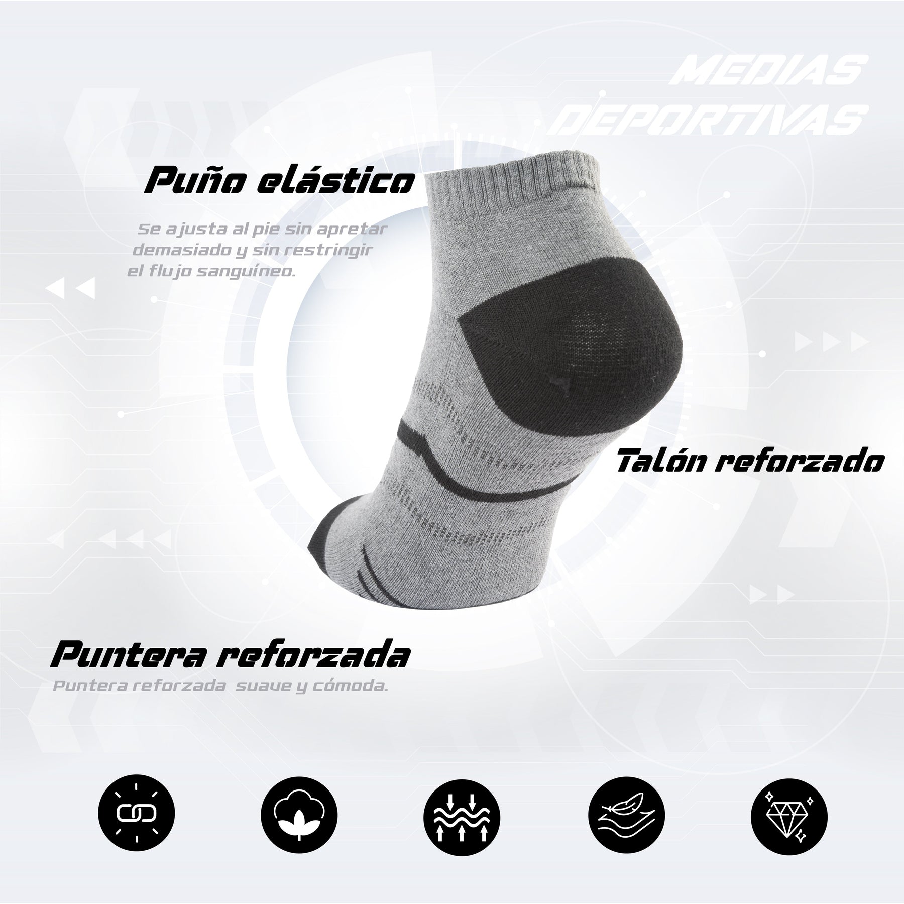 PACK DE 3 MEDIA TOBILLERA