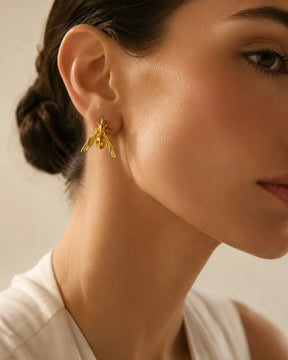 Aretes Topos Hormiga Dorada
