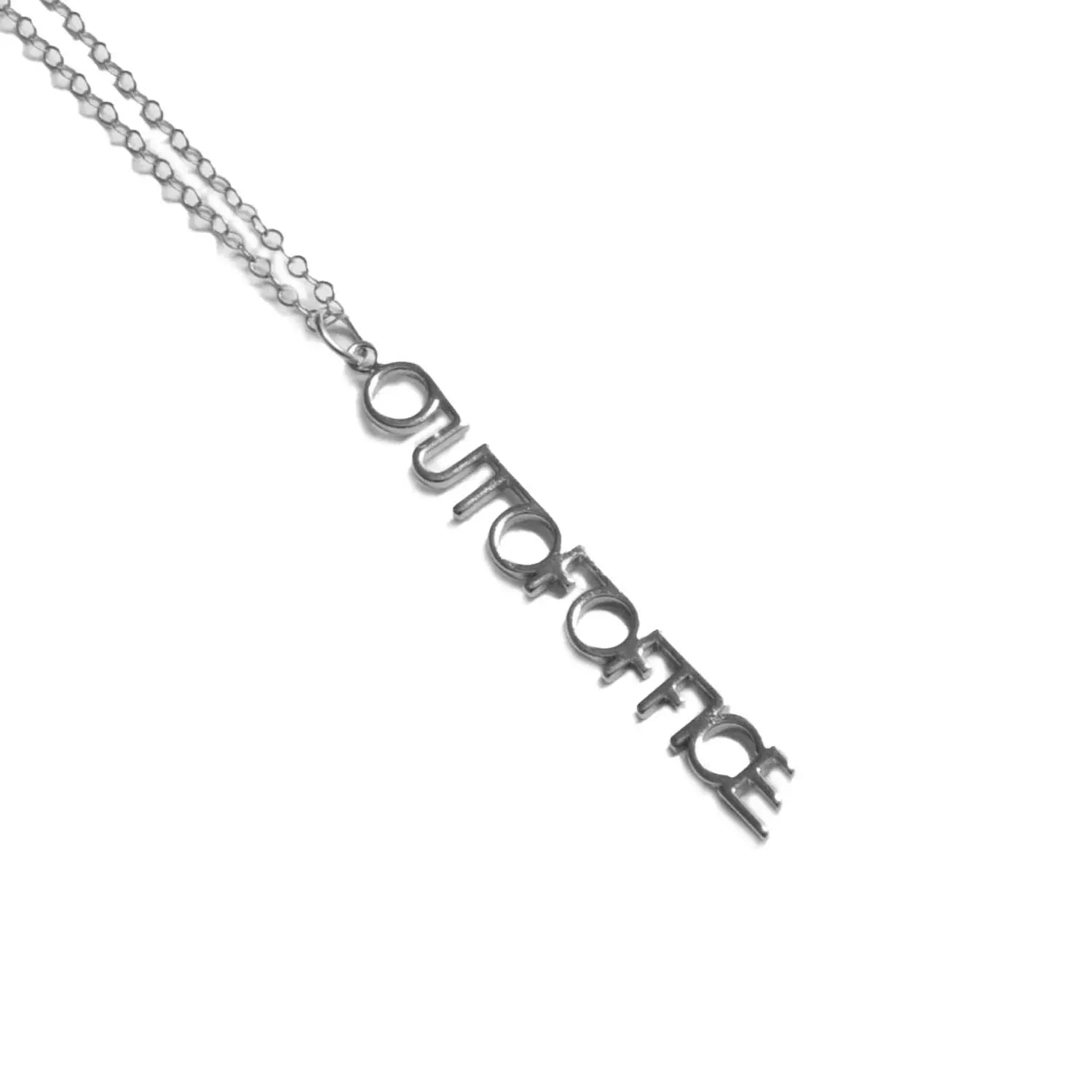 Out Of Office Silver Charm Necklace