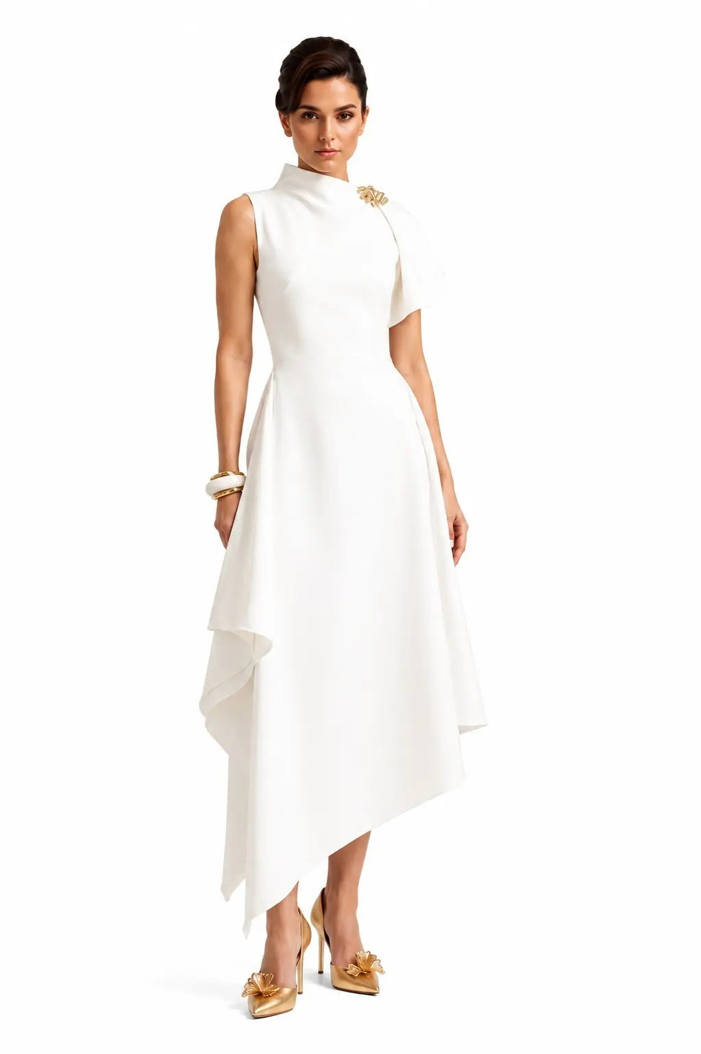 Ivory Muse Asymmetric Dress