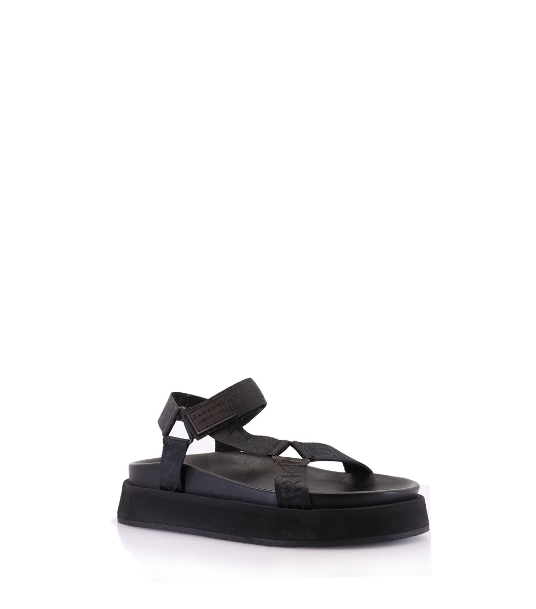 NINY Chic Black Sporty Sandals