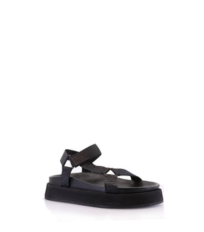 NINY Chic Black Sporty Sandals