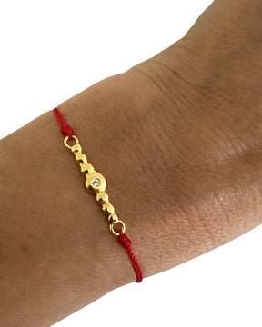 : /AH-MI/ Friendship & Travel Bracelet 24K Red Cord