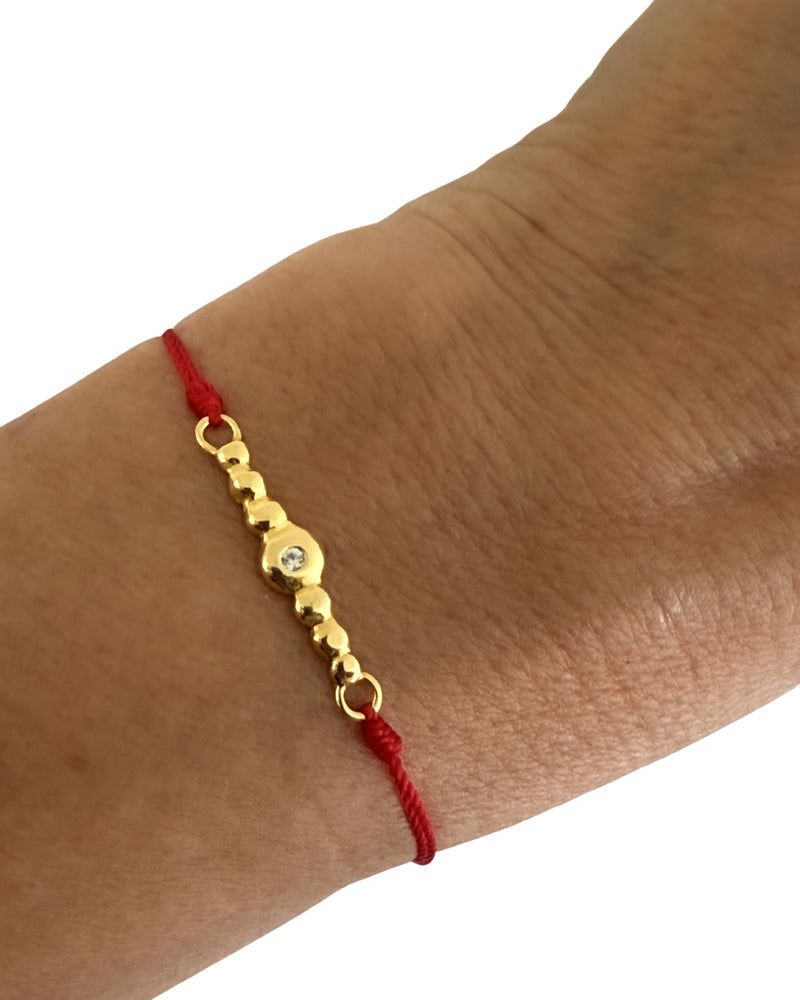 : /AH-MI/ Friendship & Travel Bracelet 24K Red Cord