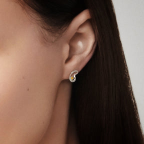 Sahab Birthstone Studs in Silver