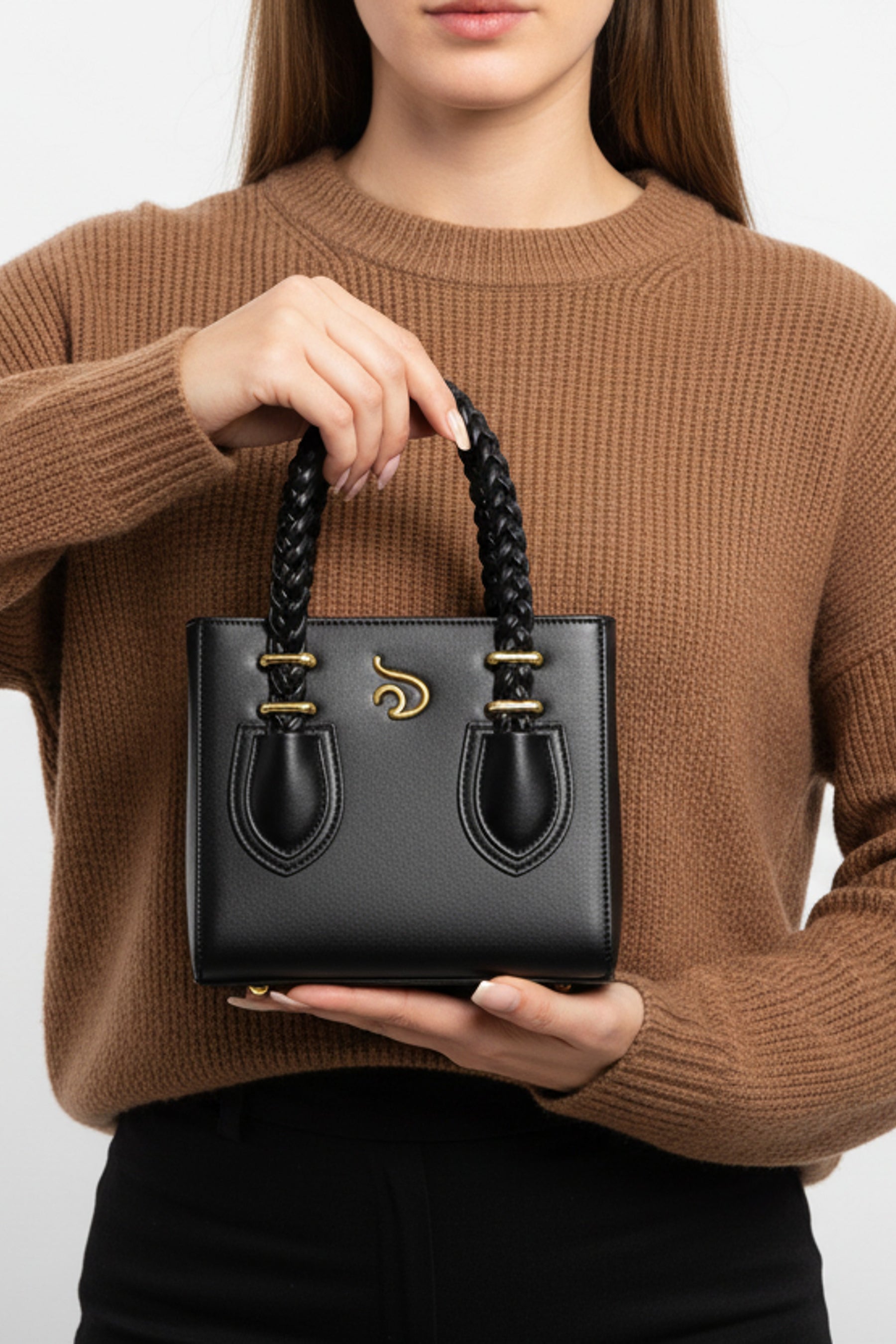 Boxy Tote With Gold Hardware