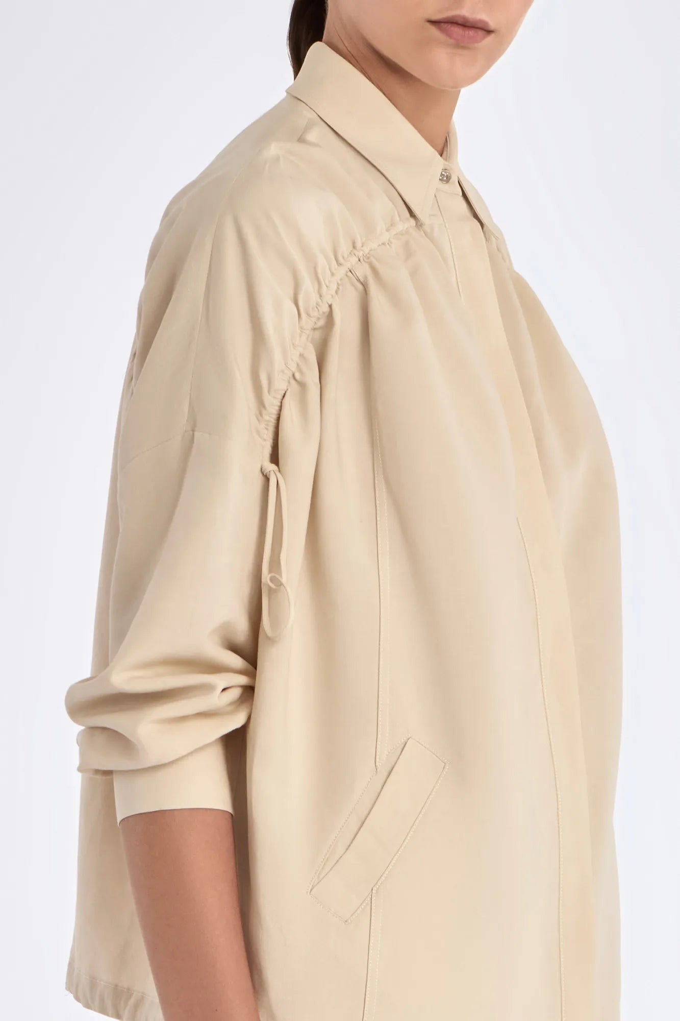 Ailani Linen Blend Jacket | Ecru