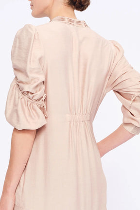 Carlie Asymmetrical Dress | Nude