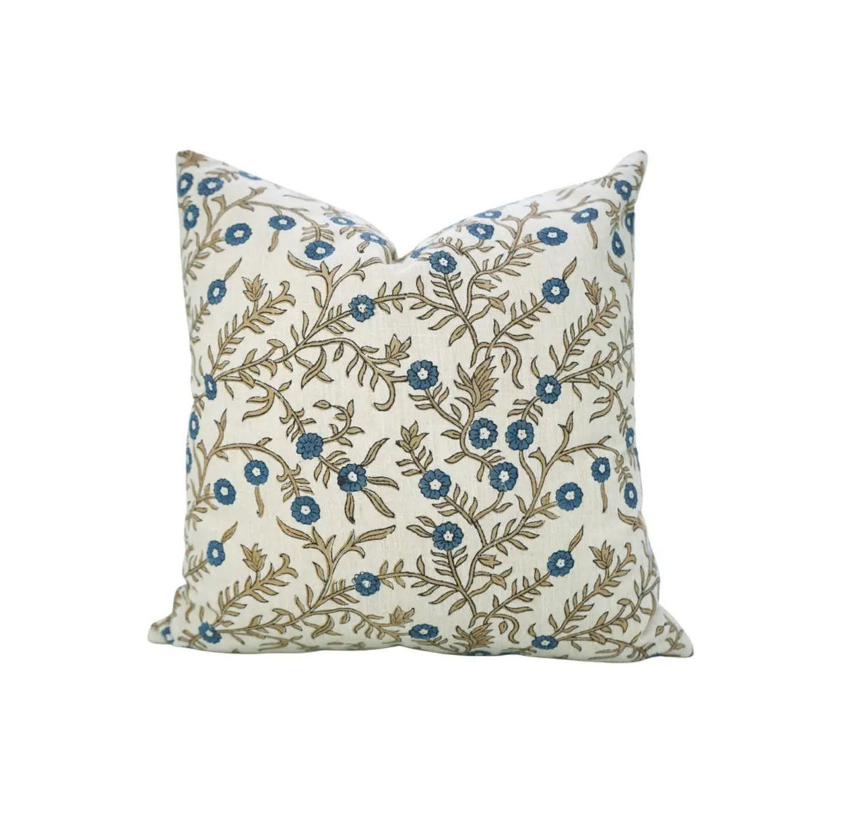 Natural Design Print Linen Blend Pillow Cover - Shehjan