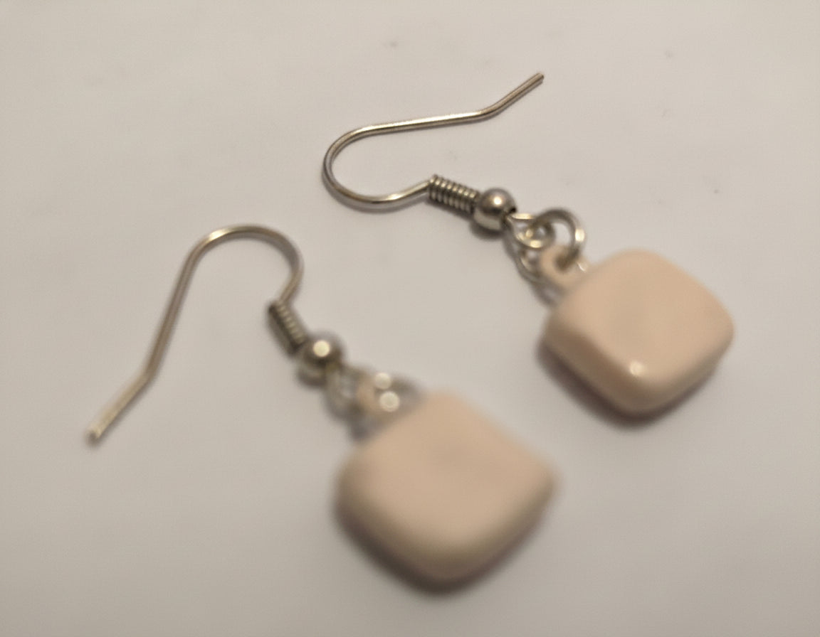 Aurore Hand-painted Square Ceramic Earrings