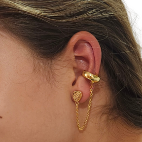 Gold Ear cuff and Earring Dream